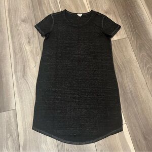 Garage Charcoal Short Sleeve Top - Long Tee